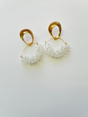 Crystal Clear Beads Earrings