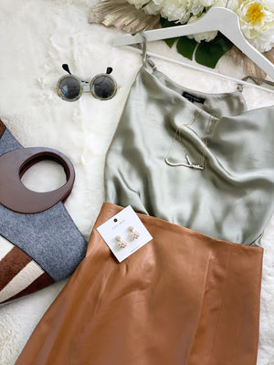 Satin Cowl Neck Cami