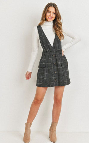 JACQUARD FABRIC WITH ELASTIC SIDE POCKETS DRESS