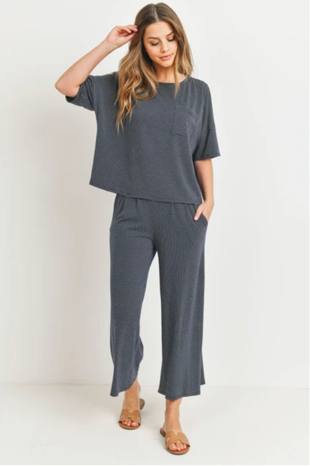 Chic Style Wide Leg Loungewear