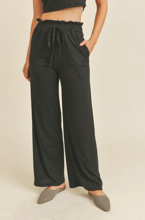 Button Front Rib Sleeveless Set