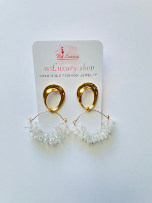 Crystal Clear Beads Earrings