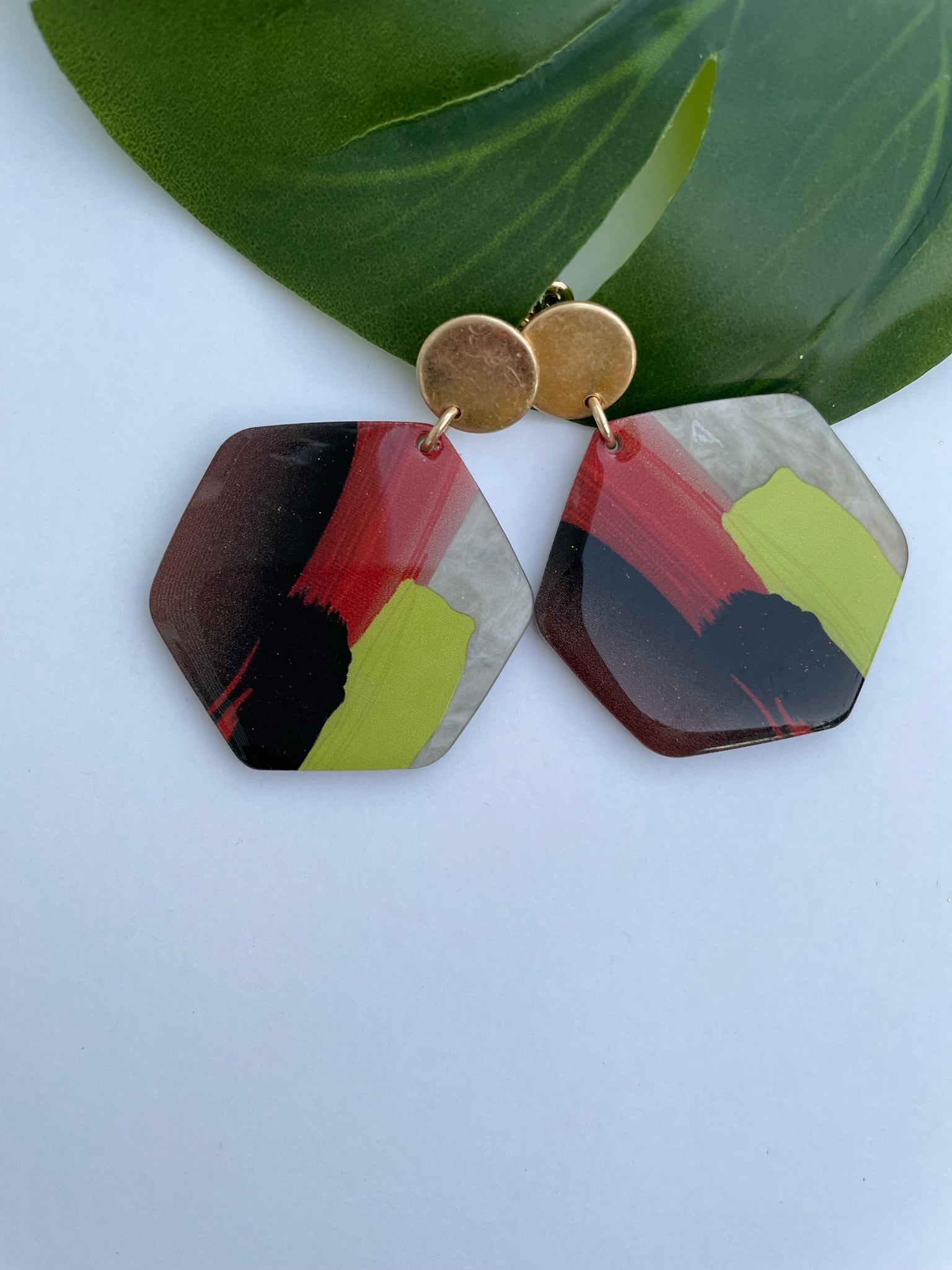 PAINTED DROP EARRINGS