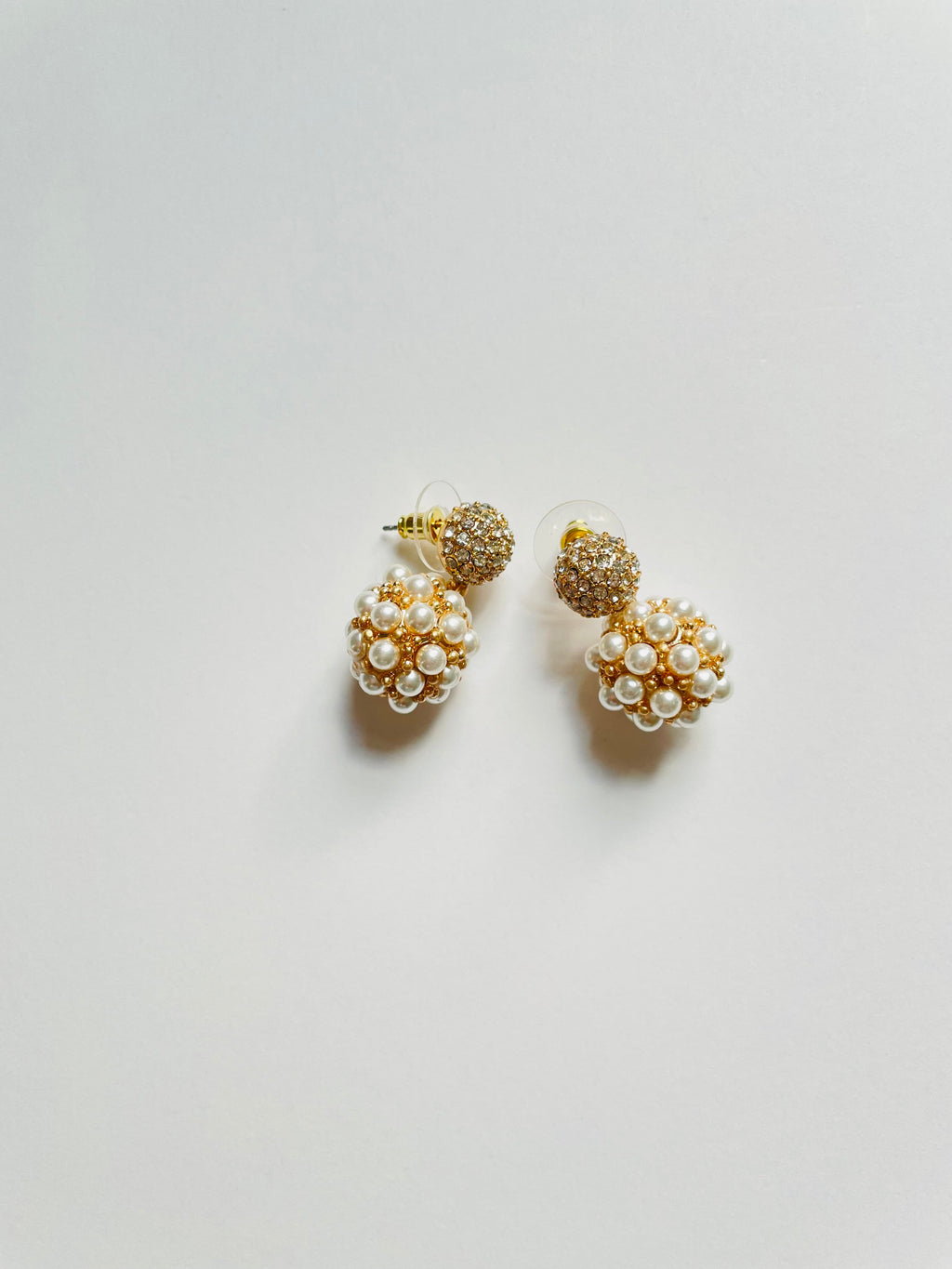 PEARL STUDDED BALL DANGLE EARRING